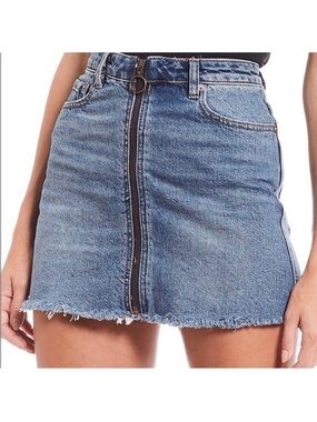 Free People Zip it Up Mini Skirt